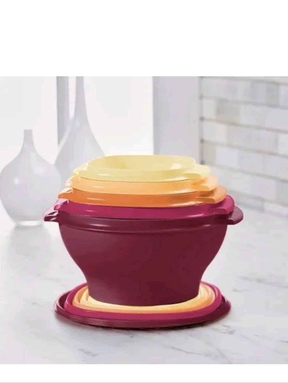 Tupperware Heritage Collection 32 Piece Food Storage Set Vintage Pink Orange NEW - Picture 4 of 10